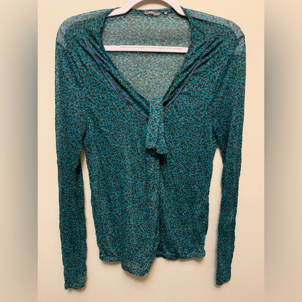 SANDWICH Multicolor Patterned Stretchy Mesh Top